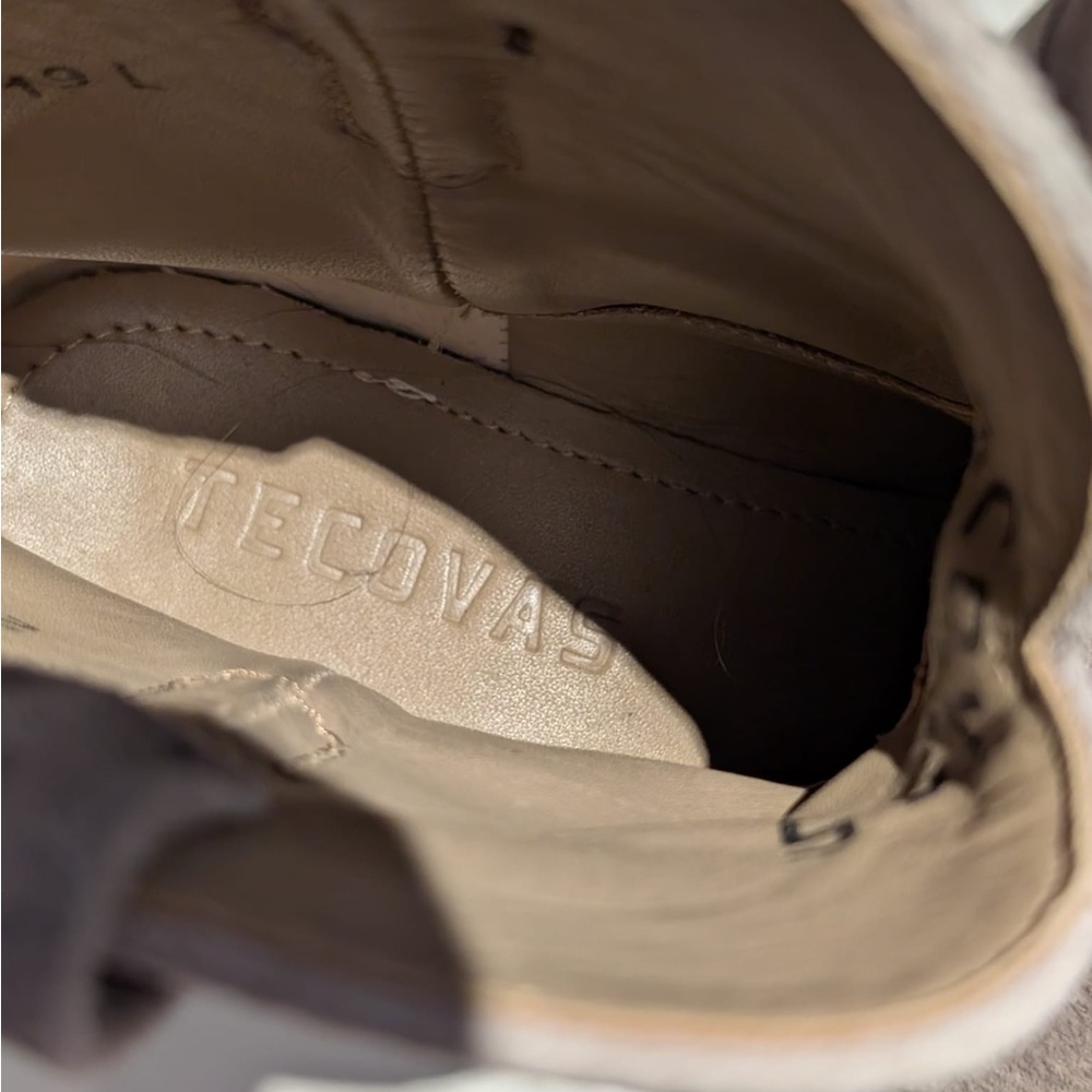 Tecovas Gray-Taupe Suede Short Western Booties - Picture 4 of 7